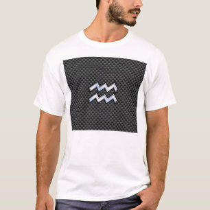 T-shirt Chrome Aquarius signe zodiaque Styles de fibre de 