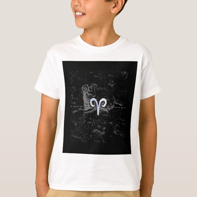 T-shirt Chrome comme Aries Zodiac Connexion Hevelius Black (Devant)