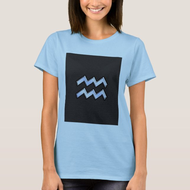 T-shirt Chrome moderne comme Aquarius Zodiac Connexion Sna (Devant)