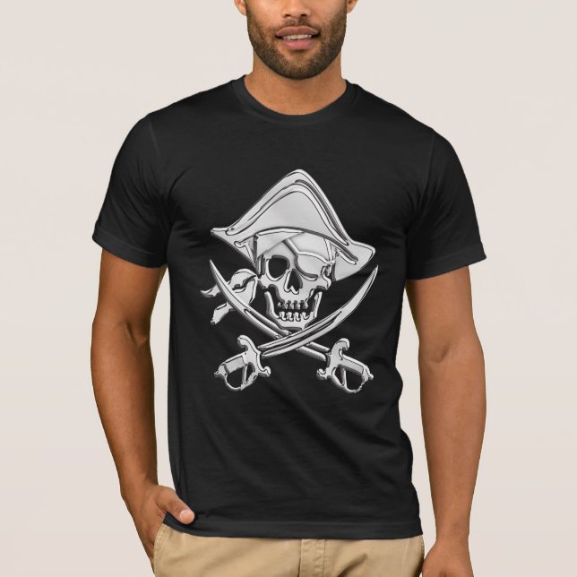 T-shirt Chrome Pirate Skull (Devant)
