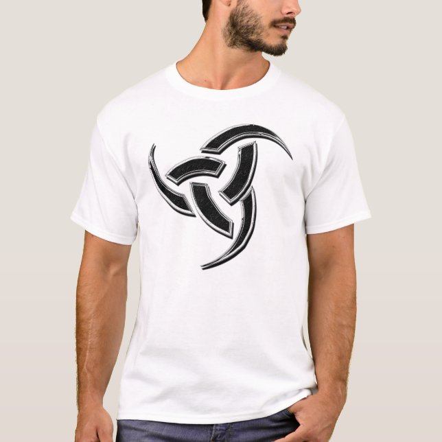 T-shirt Chrome triple de klaxon d'Odin (Devant)