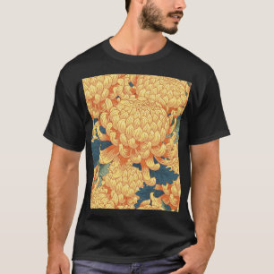 T-shirt Chrysanthèmes japonais : motif floral jaune.