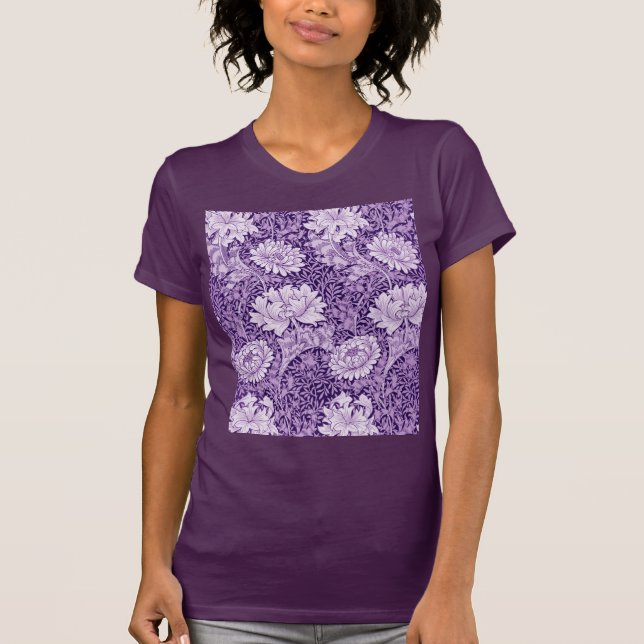 T-shirt Chrysanthemum Purple, William Morris (Devant)