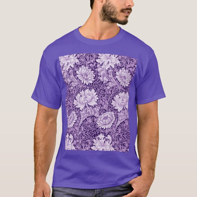 T-shirt Chrysanthemum Purple, William Morris (Devant)