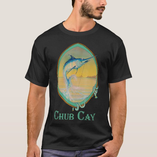 T-shirt Chub Cay Blue Marlin Pêcheurs Voyage (Devant)