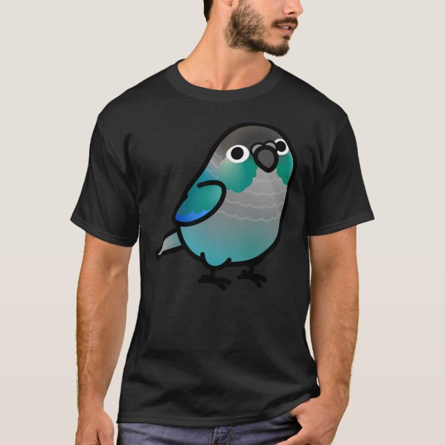 T-shirt Chubby Green Cheek Conure Turquoise  (Devant)