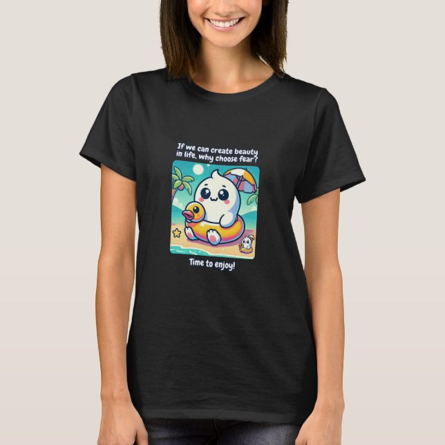 T-shirt Chubby Kawaii Fantôme avec canard Floatie (Devant)
