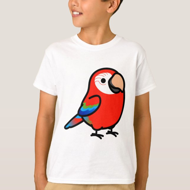 T-shirt Chubby Macaw à ailes vertes (Devant)