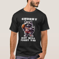 Chubby Mais Vous Combattre Drôle Racoon Basketball