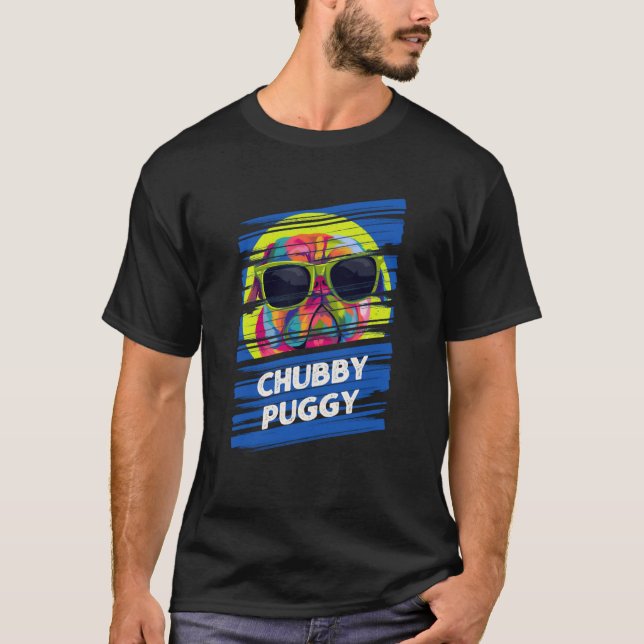T-shirt Chubby Puggy Carlin Humour néerlandais Bulldog Ani (Devant)