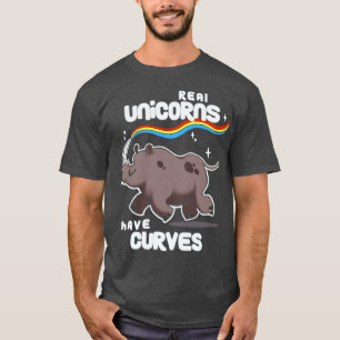 T-shirt Chubby Real Unicorns Funny Inspiration Cut