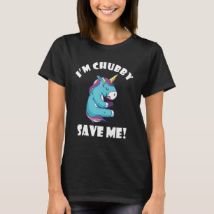 T-shirt Chubby Save Me Animal Rights Rhinoceros Unicorn Rh