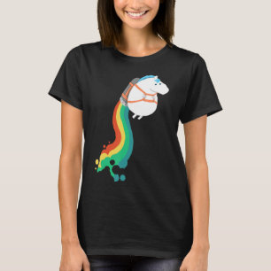 T-shirt Chubby Unicorn Rainbow Jetpack