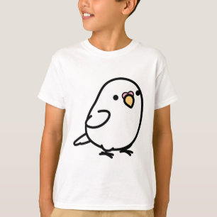 T-shirt Chubby White Albino Budgie