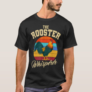 T-shirt Chuchoteur de coq Rétro Vintage Élevage de poulets
