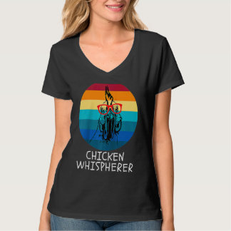 T-shirt Chuchoteur de poulets avec Chic rétro de cour arri