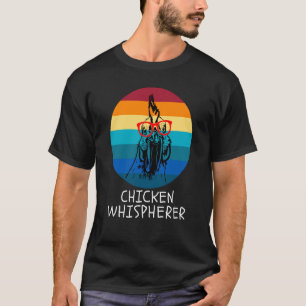 T-shirt Chuchoteur de poulets avec poulet de jardin rétro