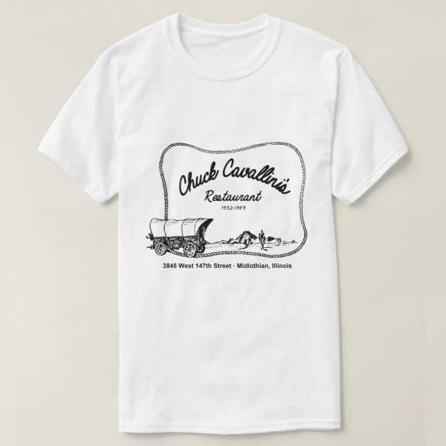 T-shirt Chuck Cavallin's Restaurant, Midlothian, IL (Design devant)
