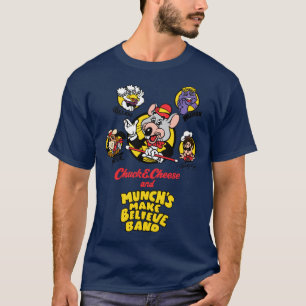 T-shirt Chuck E Cheese et Munchs Make Believe Band 1989 f