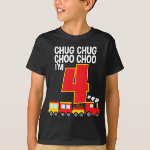 T-shirt Chug Chug Choo Choo Je suis 4 4e fête de train d'a