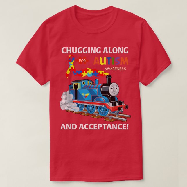 T-shirt Chugging Along Autism Awareness And Acceptance Aut (Design devant)