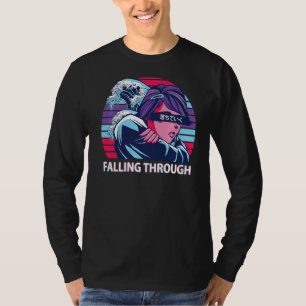 T-shirt Chute à travers Vaporwave esthétique Japonais E Gi