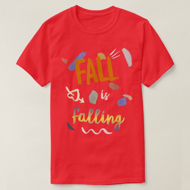 T-shirt Chute artistique et mignonne automne s'amuse autom (Design devant)