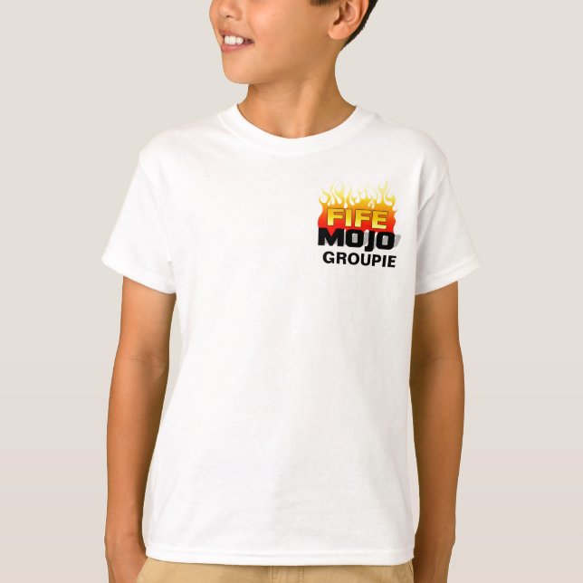 T-shirt Chute de groupie de Mojo de fifre (Devant)