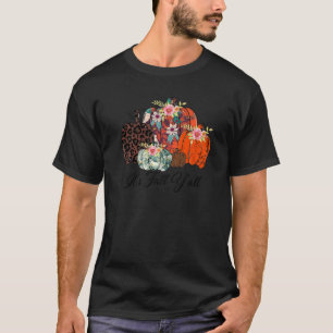 T-shirt Chute Leopard Citrouille C'est Chute Y'all Leopard