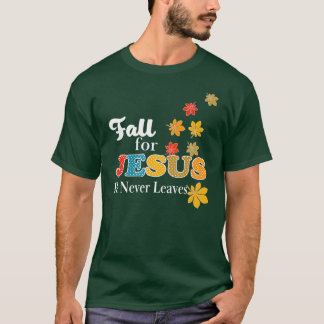 T-shirt Chute pour Jésus Il n'a jamais été chrétien Feuill