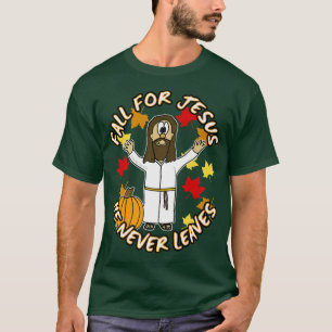 T-shirt Chute Pour Jésus Il N'A Jamais Feuille Drôle Chris