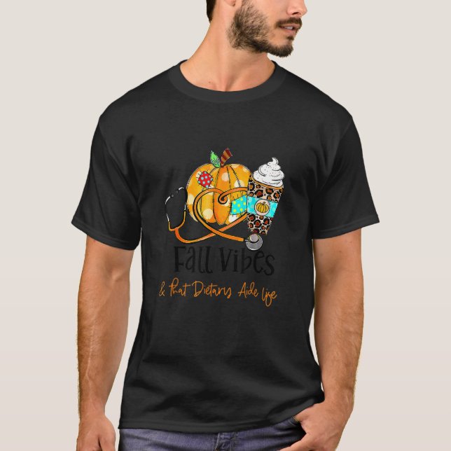 T-shirt Chute Vibes Et Ce Régime Aide Vie Crea Citrouille (Devant)