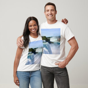 T-shirt Chutes du Niagara NY - Vue depuis le côté américai