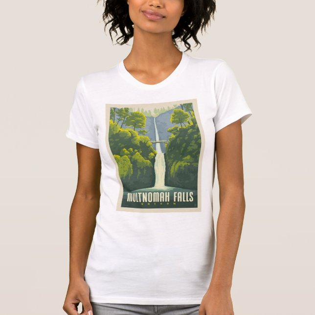 T-shirt Chutes Multnomah | Oregon (Devant)
