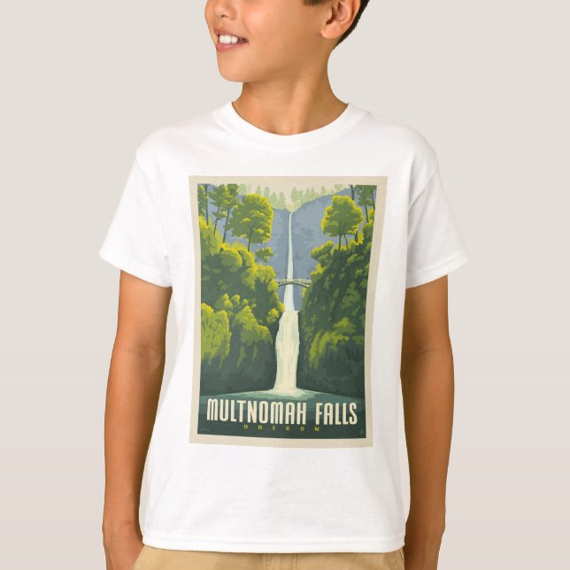 T-shirt Chutes Multnomah | Oregon (Devant)