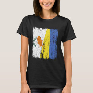 T-shirt Chypre Ukraine Demi-drapeau Chypriote ukrainien Pa