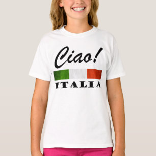 T-shirt Ciao ! Drapeau rouge blanc vert de l'Italie