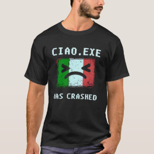 T-shirt Ciao.exe a planté drôle écran bleu design tech