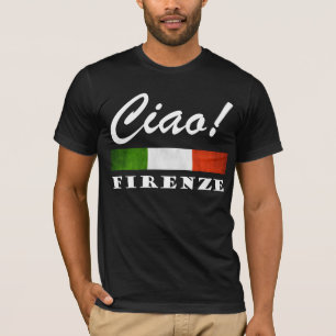 T-shirt Ciao Firenze Tricolore Drapeau italien Florence It
