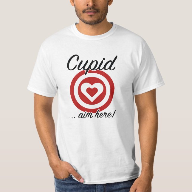 T-shirt Cible Cupidon Ici (Devant)