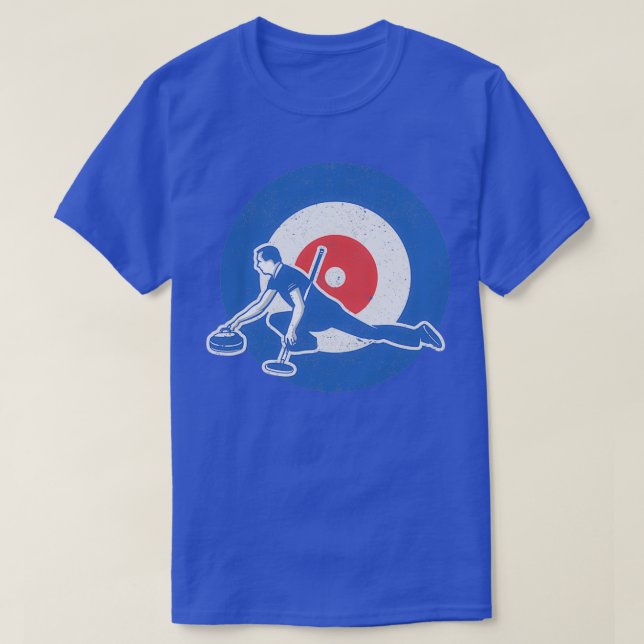 T-shirt Cible de curling rétro (Design devant)