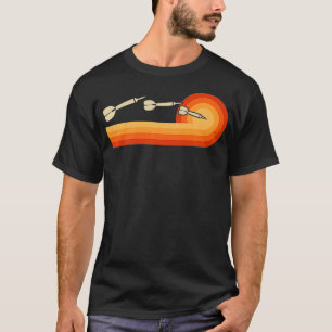 T-shirt Cible de flechettes rétros Joueur de fléchettes Li