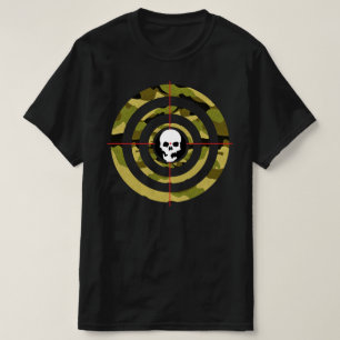 T-shirt Cible de Tir Camouflage Tactique Crâne Centre de l