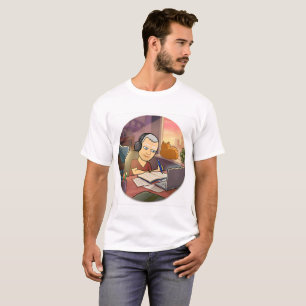 T-shirt "Ciblé et déterminé - Travail d'ordinateur portabl