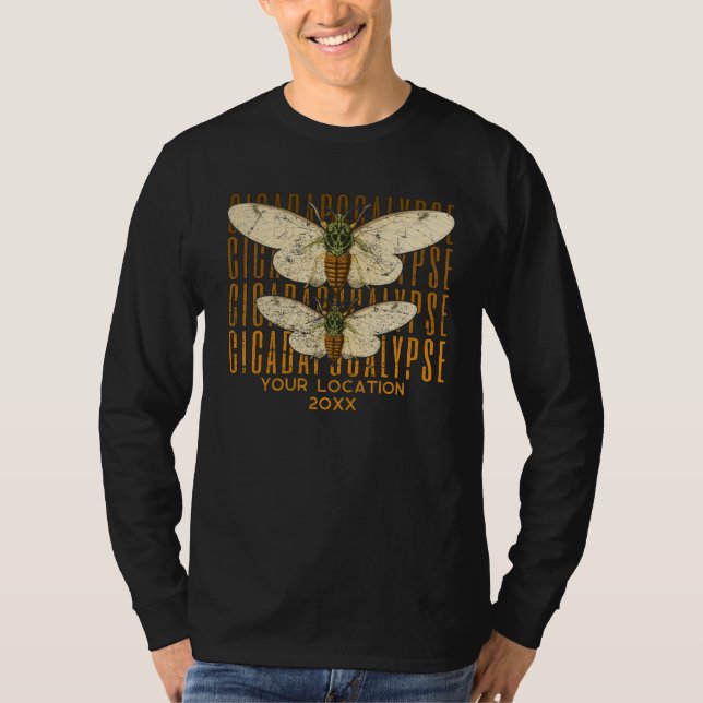 T-shirt Cicada Cicadapocalypse 2024 Lieu personnalisé (Devant)