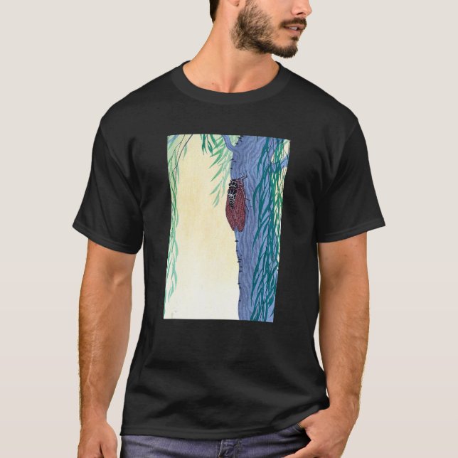 T-shirt Cicada on Tree of the Moon by Ohara Koson (Devant)