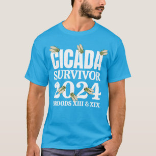 T-shirt CICADA SURVIVOR 2024 Broods XIII XIX