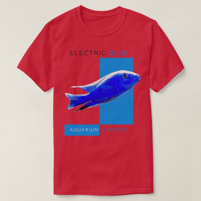 T-shirt Cichlid bleu électrique (Design devant)
