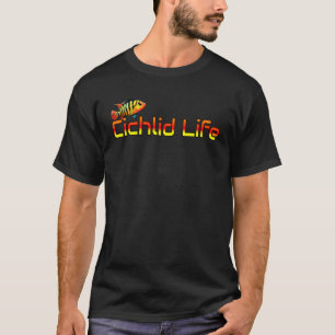 T-shirt Cichlid Life Cichlidé Poisson Cichlidé Terreur Rou