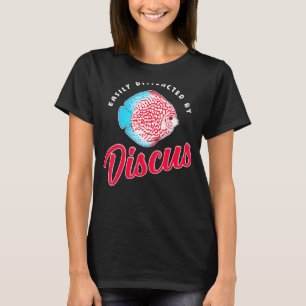 T-shirt Cichlidés Discus De Maintenance Facilement Distrai